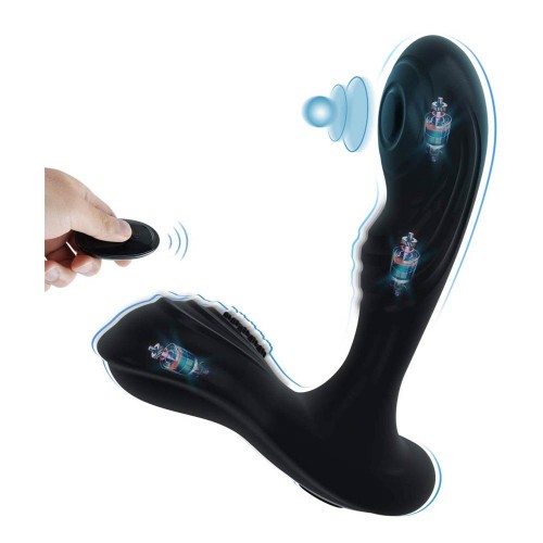 Male Prostate Massager Vibrator With Penis Ring PSpot Anal Plu