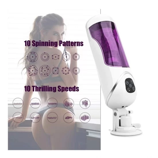 Automatic Male Masturbator India Hands Free 10 Spinning Modes and