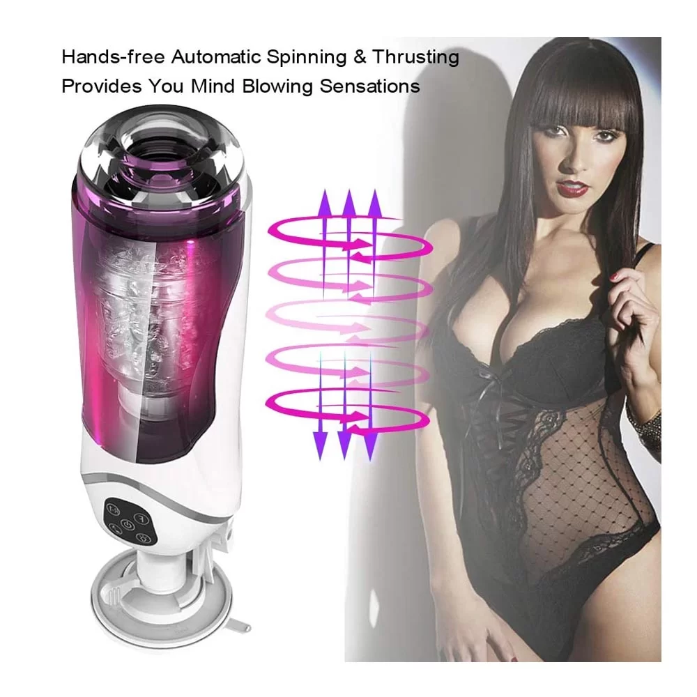 Automatic Male Masturbator India Hands Free 10 Spinning Modes and 10 Speeds  Vibrating