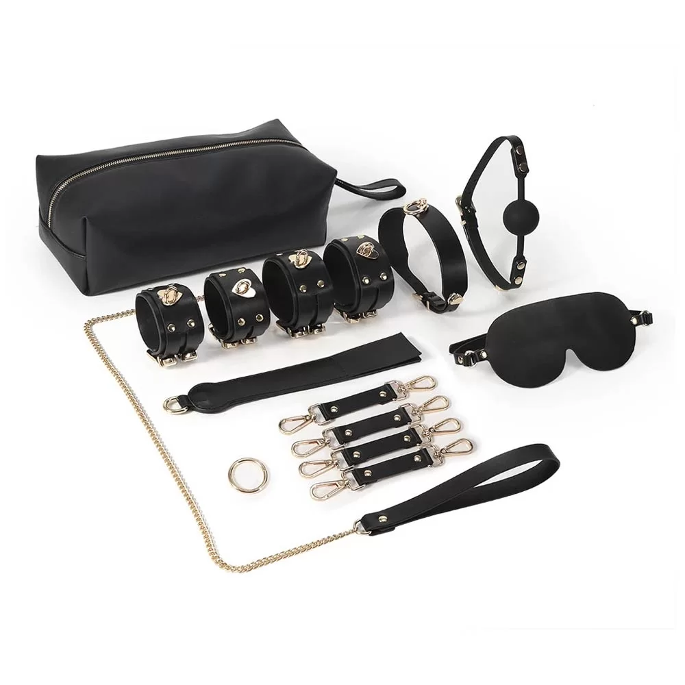 BDSM Toys Bondage Kit Premium Leather Bondage Set 8 Pcs BDSM Sex Toys