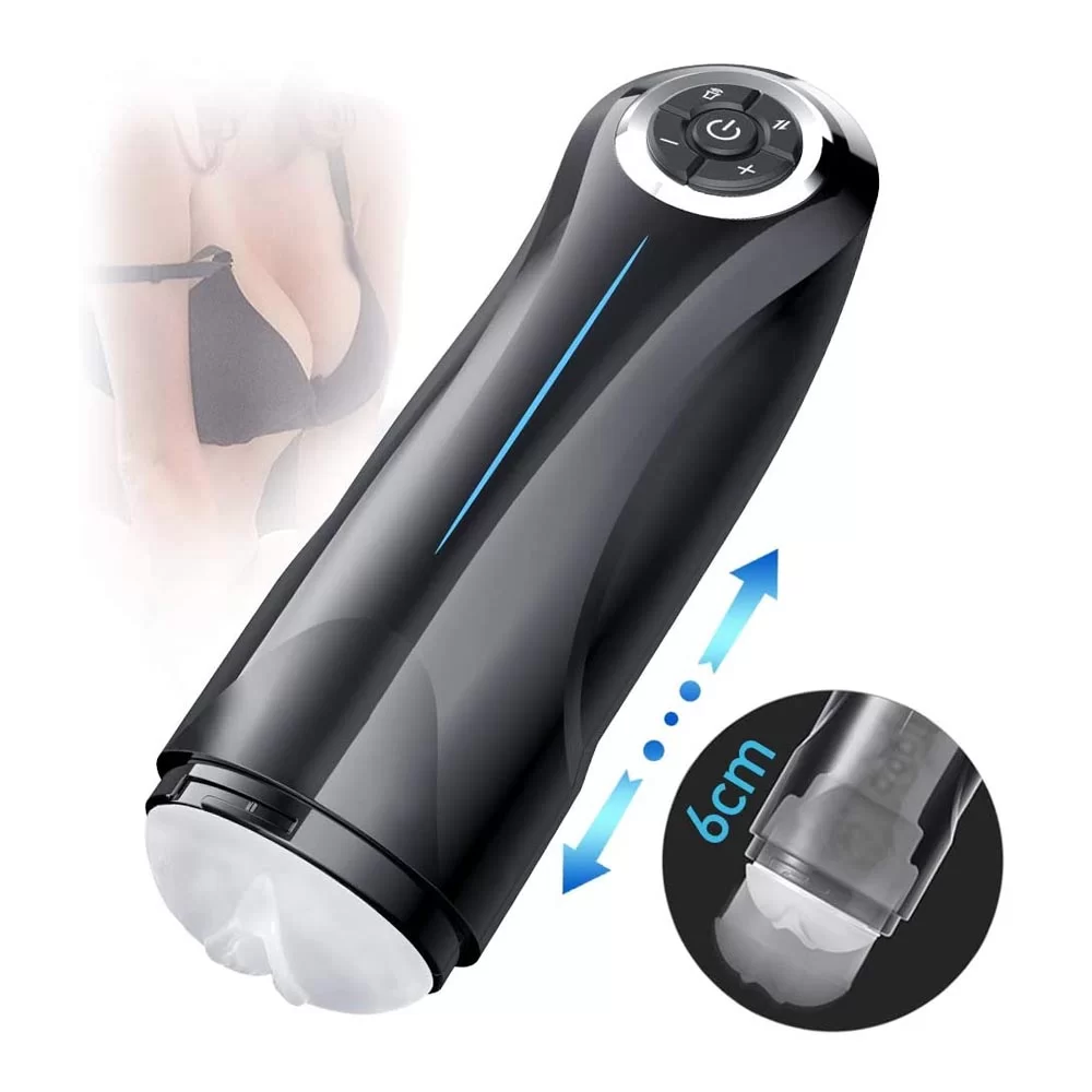 Hands Free Masturbator Cup 3D Realistic Vigina Electric 5 Powerful  Thrusting Modes 6 Speed Frequency 3 Female Moans