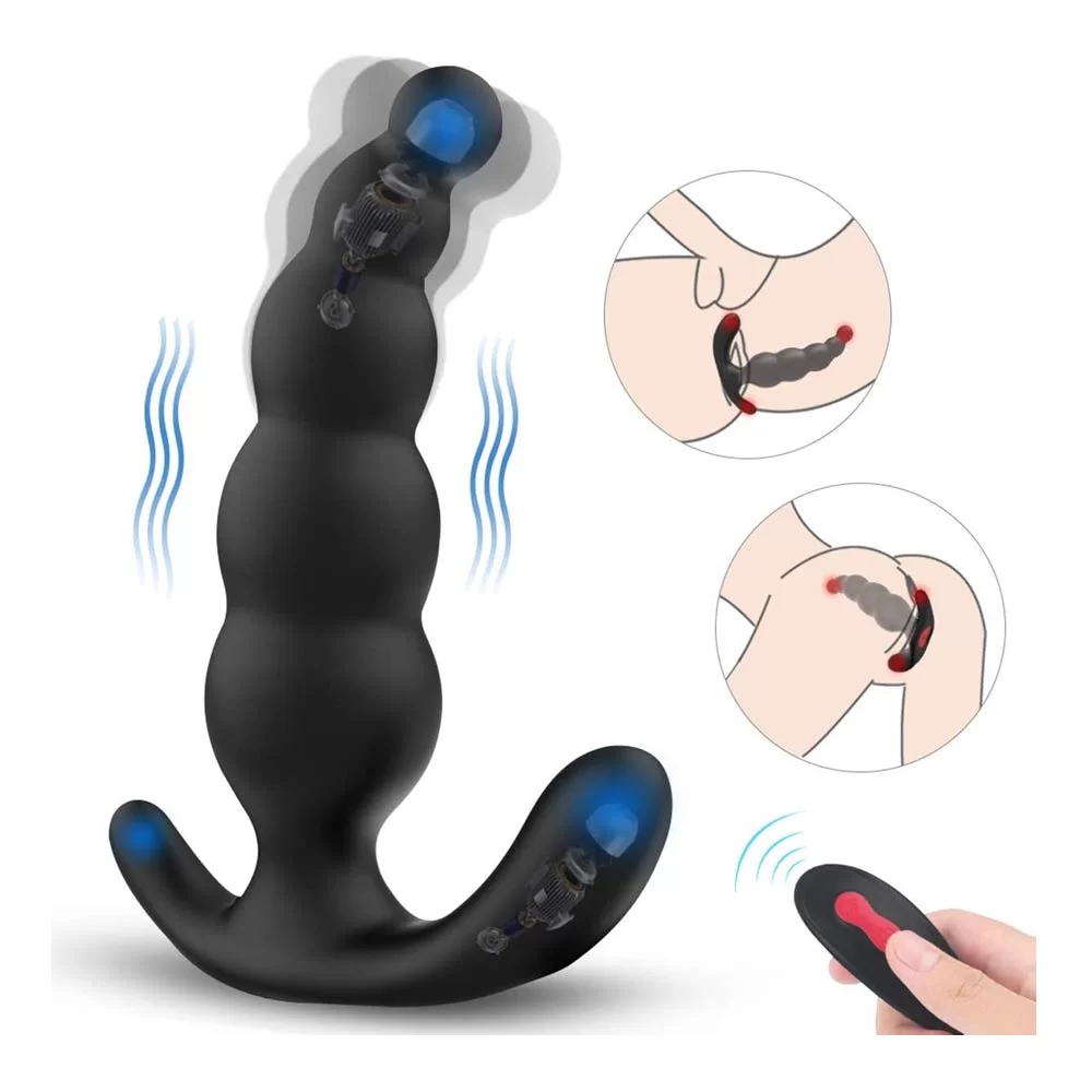 Vibrating Anal Beads Butt Plug Remote Control Waterproof Anal Sex Toy Online  India