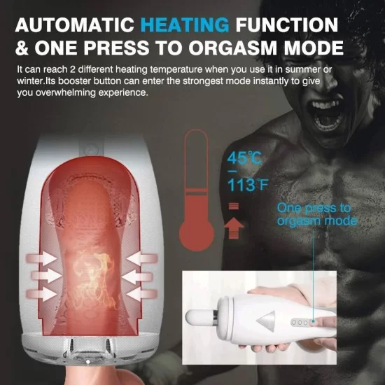 Vibrating Male Masturbator Suction Vibration Heating 3D Realistic